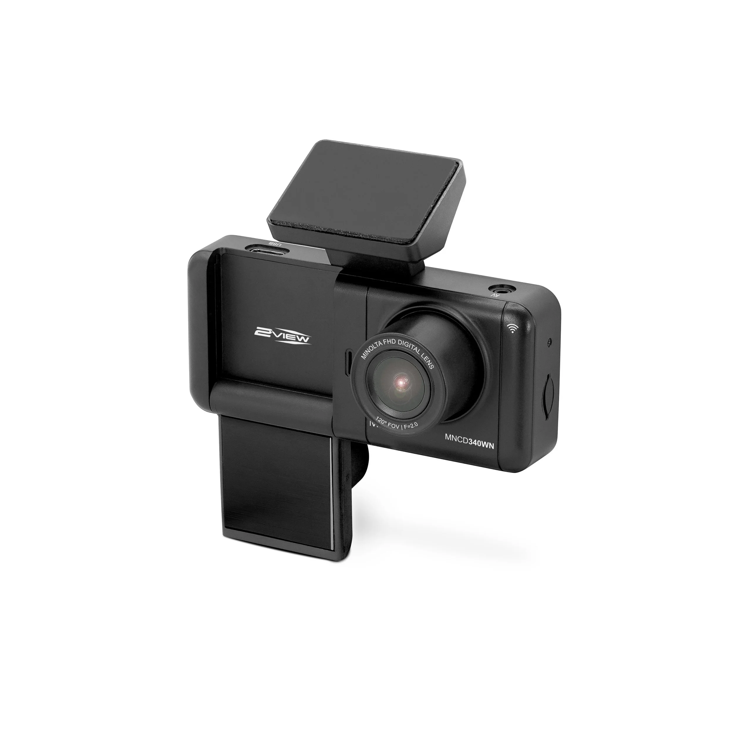 ②かーみん 2VIEW® MNCD340WN 2-Channel 1080P Dash Camera w/3.2